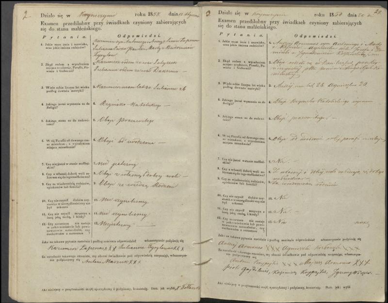 Krinčino Romos katalikų parapijos bažnyčios 1853–1862 metų priešjungtuvinės apklausos knyga
