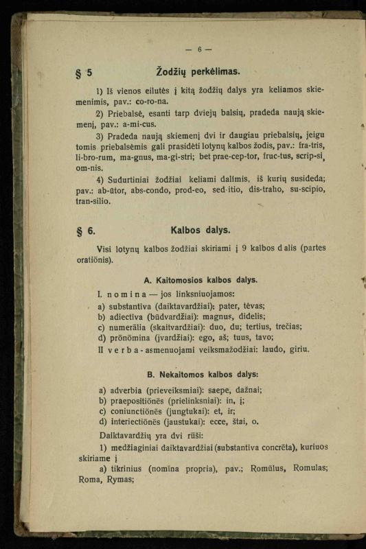 Lotynų kalbos etimologija ir pirmieji sintaksės dalykai: vidurinėms mokykloms vadovėlis (3-sios ir 4-sios kl. kursas) / K. Kliuksinas. – Kaunas: kooperacijos sąjungos „Spaudos fondo“ leidinys, 1932. – 131, [4] p.