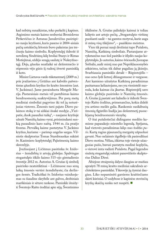 Šiaurietiški atsivėrimai : Pasvalio krašto istorijos ir kultūros žurnalas 2014, nr. 1 (36)