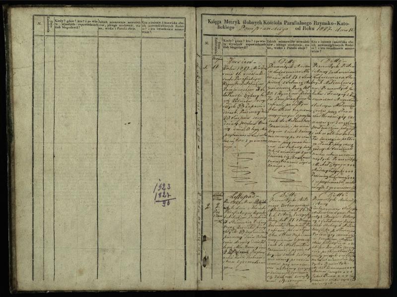 Pumpėnų Romos katalikų parapijos bažnyčios 1827–1836 metų jungtuvių metrikų knyga