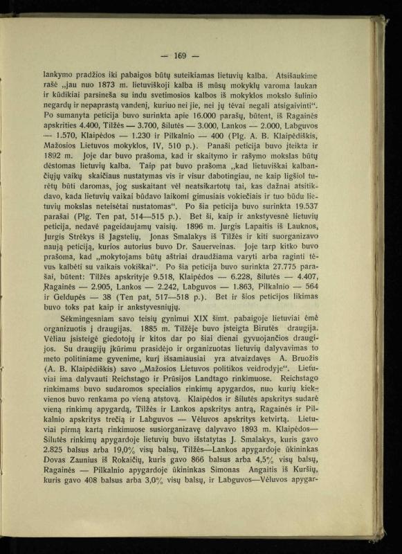 Tautiniai santykiai Maž. Lietuvoje ligi Didžiojo karo istorijos ir statistikos šviesoje
/ Vincas Vileišis. – Kaunas: Politinių ir socialinių mokslų institutas, 1935. – 271, [3] p.