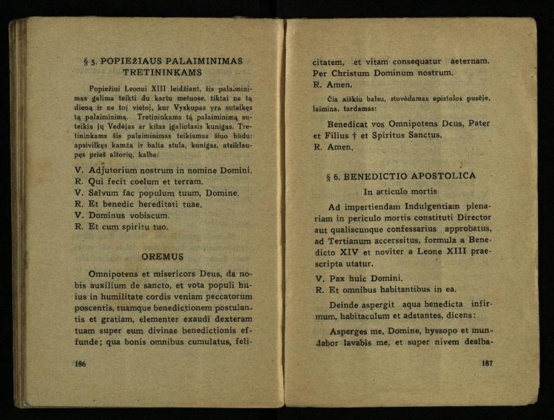 Naujas vadovėlis šv. Pranciškaus tretininkams / sustatė T. Pranciškus Bizauskas O. F. M. – 3-ias papild. ir pager. leid. – Kaunas: [s.n.], 1934. – 200 p.