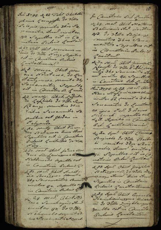 Vaškų (Konstantinavo) Romos katalikų parapijos bažnyčios 1763–1804 metų mirties metrikų knyga