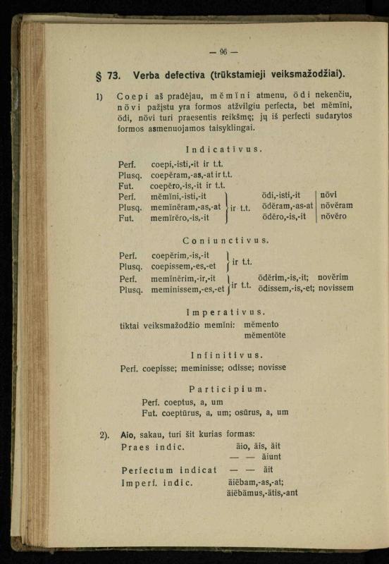 Lotynų kalbos etimologija ir pirmieji sintaksės dalykai: vidurinėms mokykloms vadovėlis (3-sios ir 4-sios kl. kursas) / K. Kliuksinas. – Kaunas: kooperacijos sąjungos „Spaudos fondo“ leidinys, 1932. – 131, [4] p.