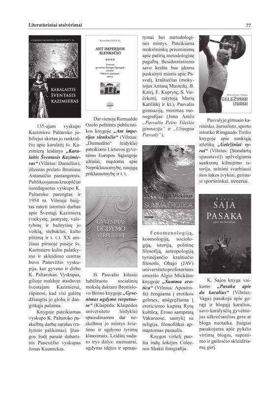 Šiaurietiški atsivėrimai : Pasvalio krašto istorijos ir kultūros žurnalas 2011, nr. 1 (30)