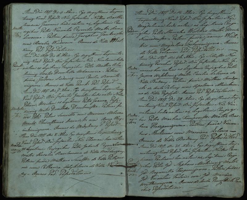 Pušaloto Romos katalikų parapijos bažnyčios 1814–1822 metų krikšto metrikų knyga