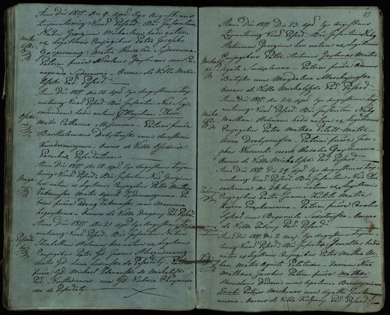 Pušaloto Romos katalikų parapijos bažnyčios 1814–1822 metų krikšto metrikų knyga