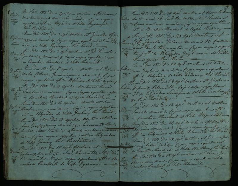 Pušaloto Romos katalikų parapijos bažnyčios 1810–1827 metų mirties metrikų knyga