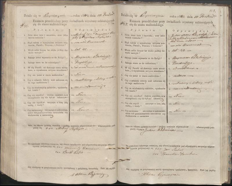 Krinčino Romos katalikų parapijos bažnyčios 1840–1844 metų priešjungtuvinės apklausos knyga