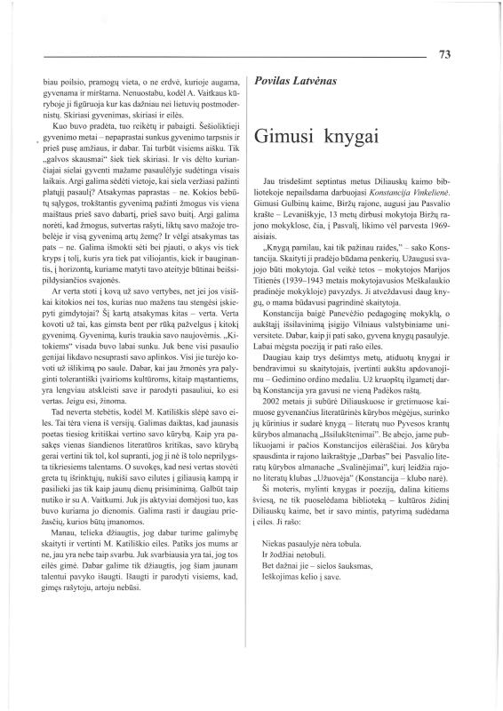 Šiaurietiški atsivėrimai : Pasvalio krašto istorijos ir kultūros žurnalas 2006, nr. 1 (20)