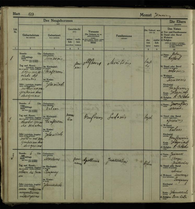 Pumpėnų Romos katalikų parapijos bažnyčios 1916–1921 metų krikšto metrikų knyga