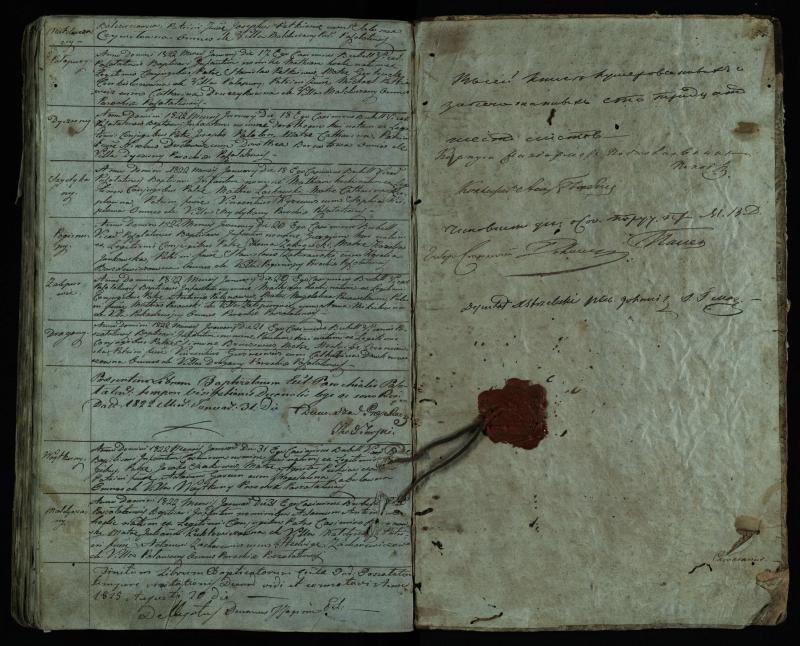 Pušaloto Romos katalikų parapijos bažnyčios 1814–1822 metų krikšto metrikų knyga