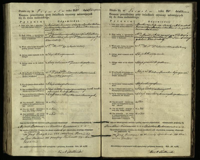 Pasvalio Romos katalikų parapijos bažnyčios 1849–1859 metų priešjungtuvinės apklausos knyga