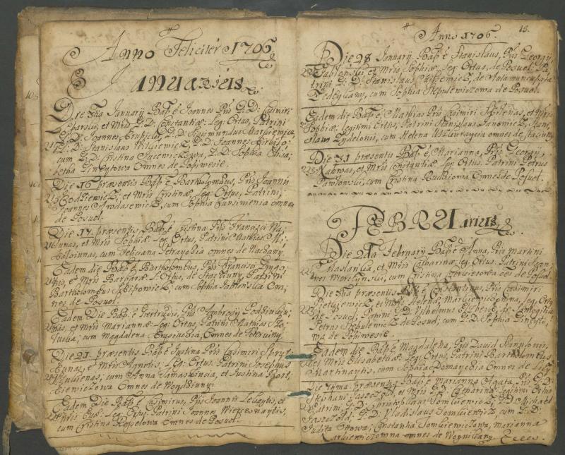 Pasvalio Romos katalikų parapijos bažnyčios 1703–1718 metų krikšto metrikų knyga
