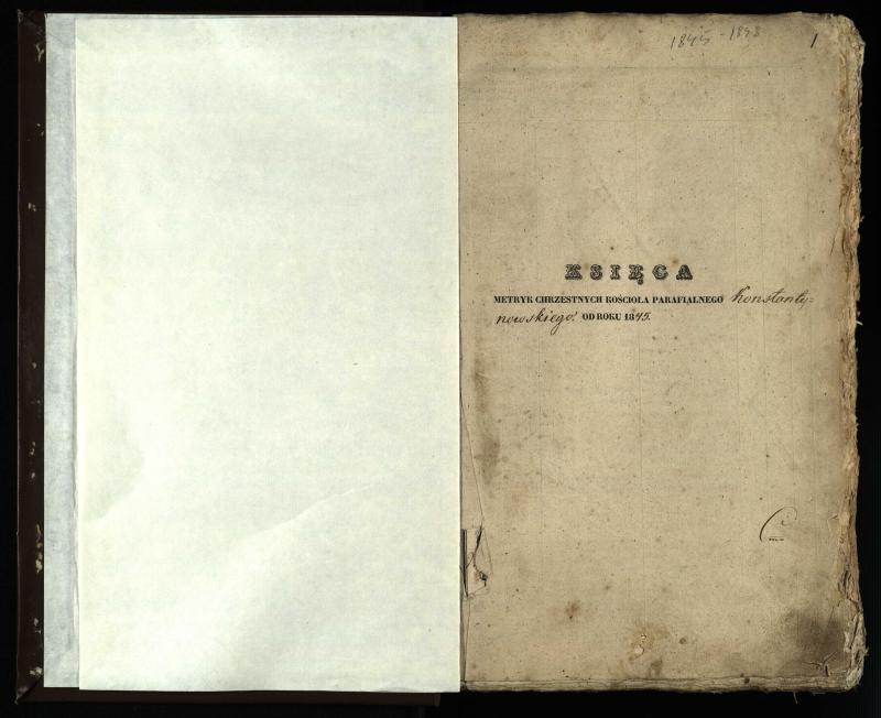 Vaškų (Konstantinavo) Romos katalikų parapijos bažnyčios 1845–1848 metų krikšto metrikų knyga