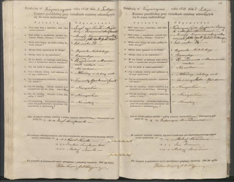 Krinčino Romos katalikų parapijos bažnyčios 1837–1839 metų priešjungtuvinės apklausos knyga