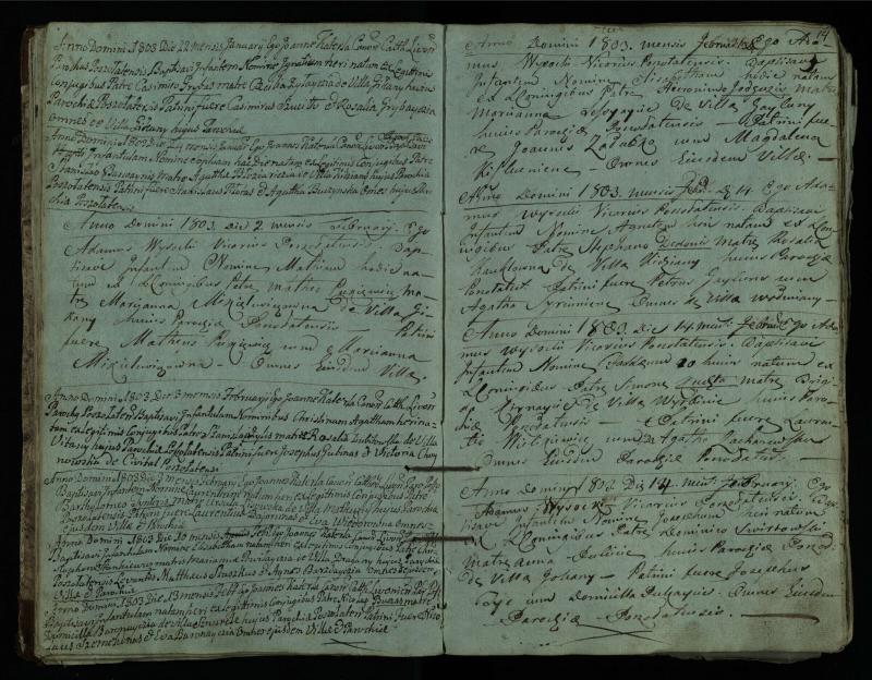 Pušaloto Romos katalikų parapijos bažnyčios 1802–1814 metų krikšto metrikų knyga