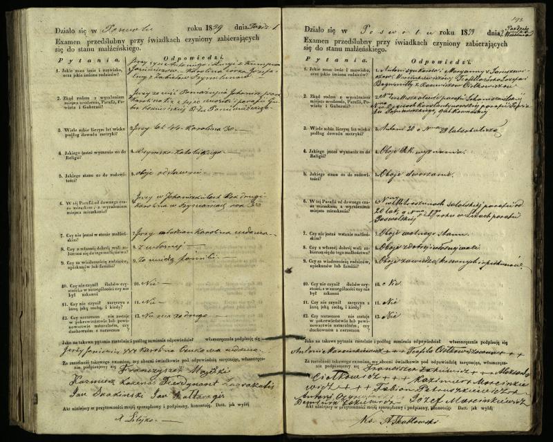 Pasvalio Romos katalikų parapijos bažnyčios 1849–1859 metų priešjungtuvinės apklausos knyga