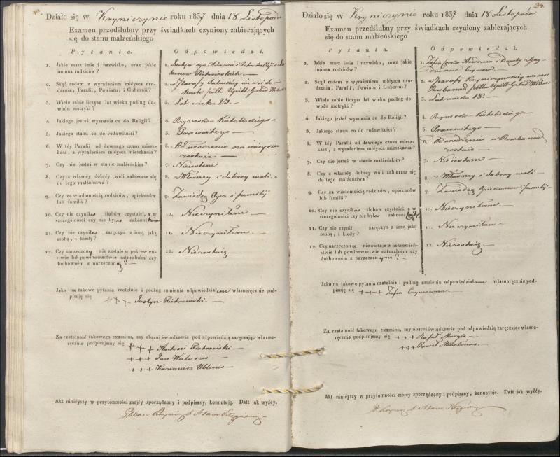 Krinčino Romos katalikų parapijos bažnyčios 1837–1839 metų priešjungtuvinės apklausos knyga
