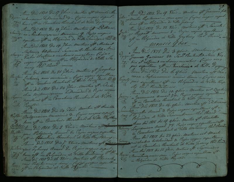 Pušaloto Romos katalikų parapijos bažnyčios 1810–1827 metų mirties metrikų knyga