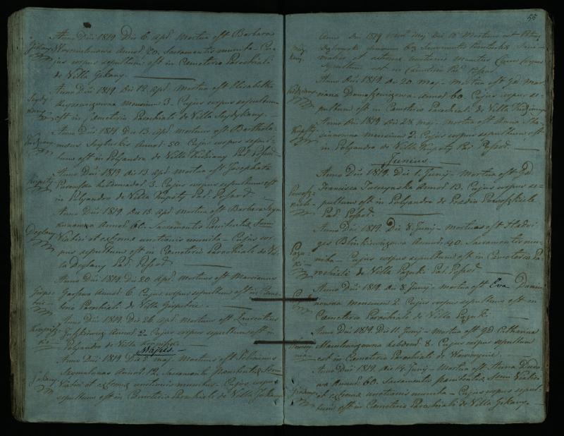 Pušaloto Romos katalikų parapijos bažnyčios 1810–1827 metų mirties metrikų knyga
