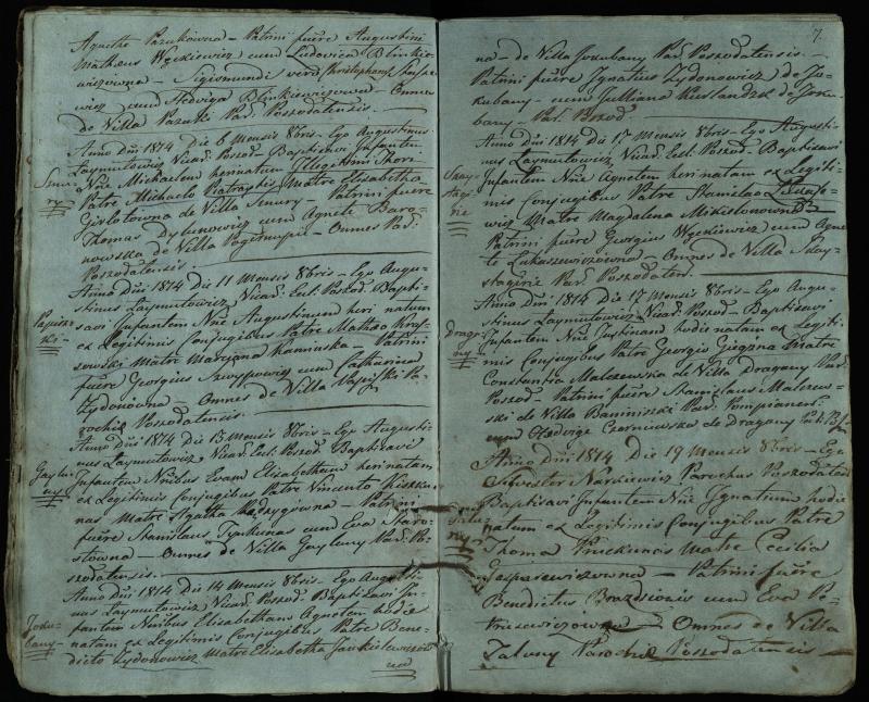 Pušaloto Romos katalikų parapijos bažnyčios 1814–1822 metų krikšto metrikų knyga