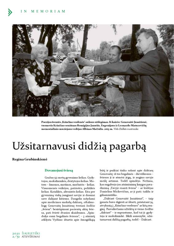 Šiaurietiški atsivėrimai : Pasvalio krašto istorijos ir kultūros žurnalas 2021, nr. 2 (51)