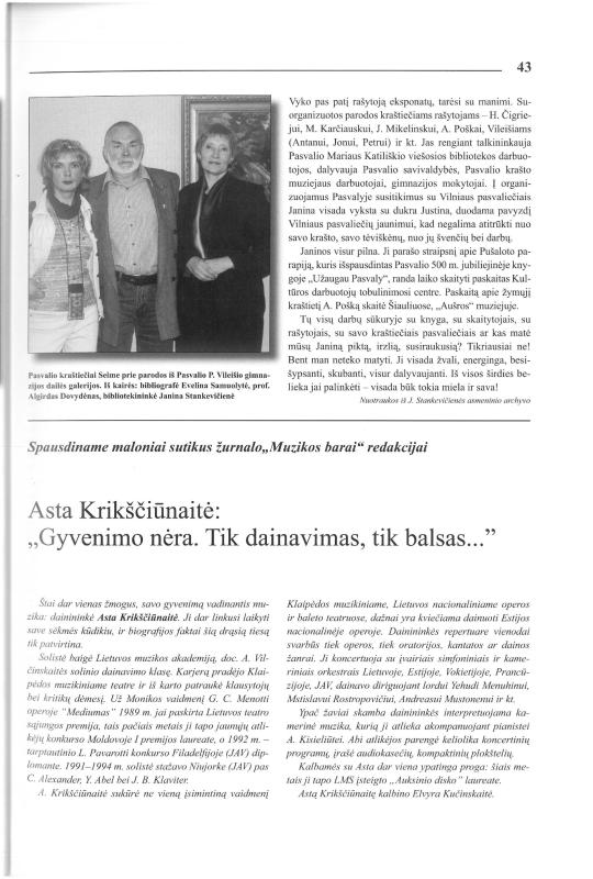 Šiaurietiški atsivėrimai : Pasvalio krašto istorijos ir kultūros žurnalas 2006, nr. 1 (20)