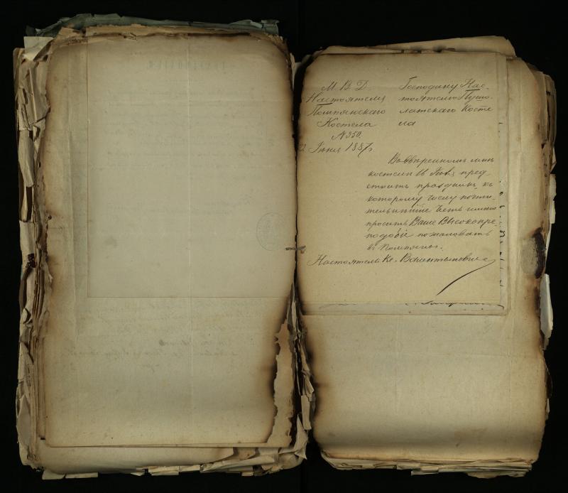 Pušaloto Romos katalikų parapijos bažnyčios 1884–1900 metų gaunamų raštų knyga