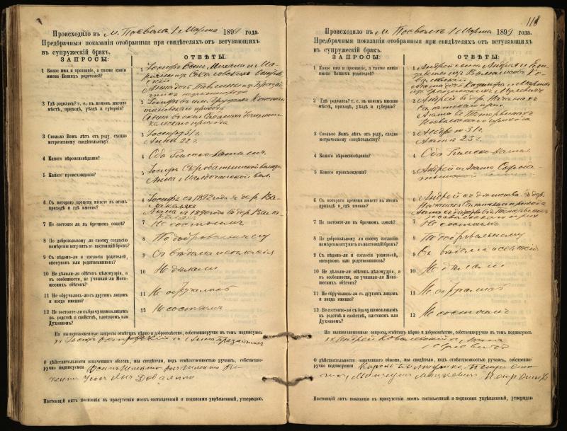 Pasvalio Romos katalikų parapijos bažnyčios 1894–1903 metų priešjungtuvinės apklausos knyga