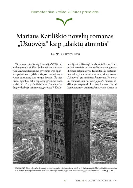 Šiaurietiški atsivėrimai : Pasvalio krašto istorijos ir kultūros žurnalas 2015, nr. 1 (38)