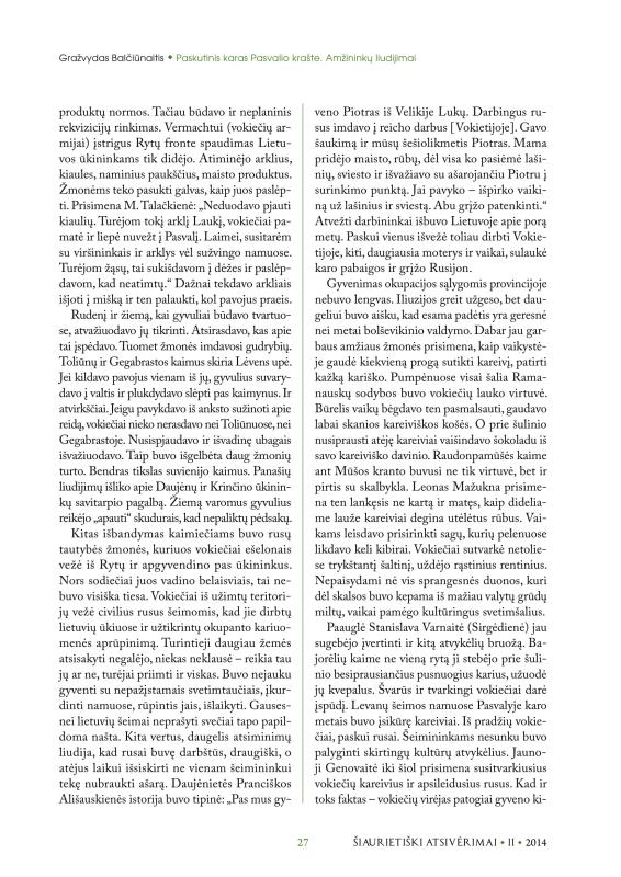 Šiaurietiški atsivėrimai : Pasvalio krašto istorijos ir kultūros žurnalas 2014, nr. 2 (37)