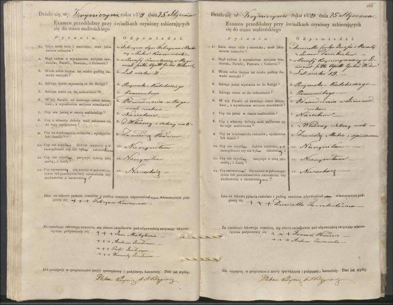 Krinčino Romos katalikų parapijos bažnyčios 1837–1839 metų priešjungtuvinės apklausos knyga