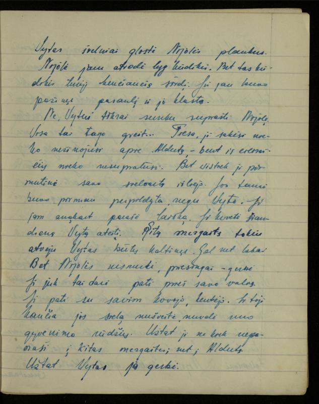Žurnalisto, literato, vertėjo Kazimiero Pūro kūrybos I sąsiuvinis. Apsakymas (autobiografinė impresija), 1950 m.