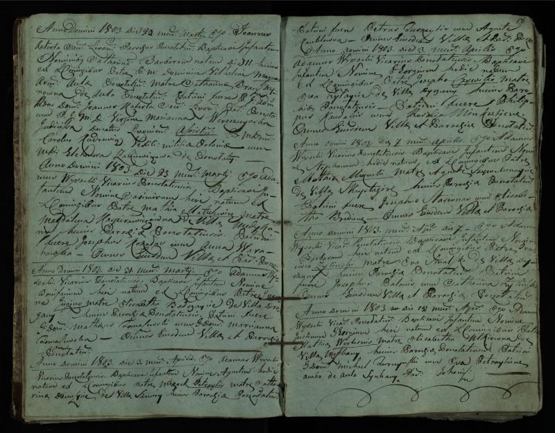 Pušaloto Romos katalikų parapijos bažnyčios 1802–1814 metų krikšto metrikų knyga