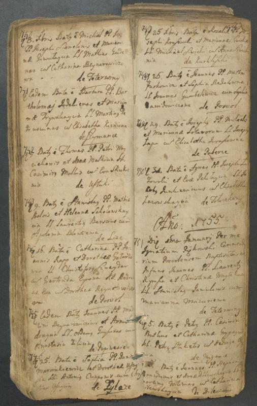 Pasvalio Romos katalikų parapijos bažnyčios 1749–1772 metų krikšto metrikų knyga