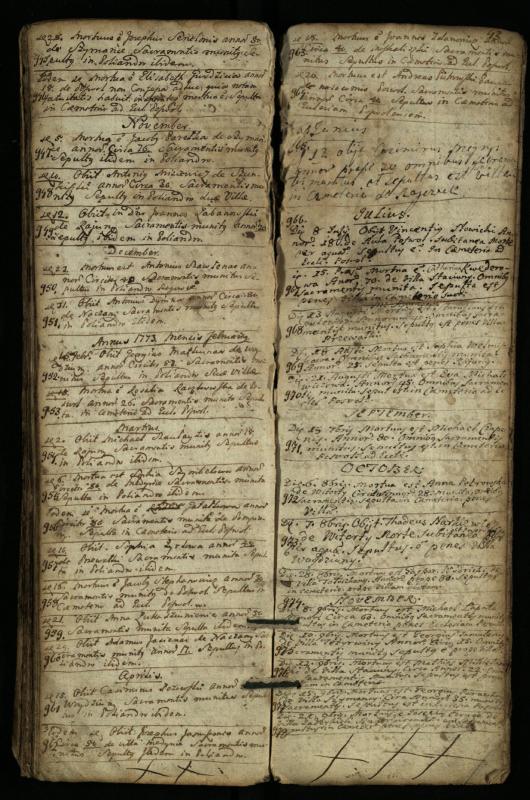 Pasvalio Romos katalikų parapijos bažnyčios 1744–1776 metų mirties metrikų knyga
