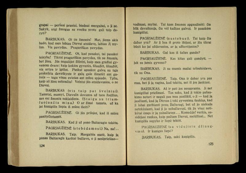 Kur laimė? : 5 veiksmų drama / J. Dobilas. – Kaunas: autoriaus leidinys, 1930. – 165, [1] p.
