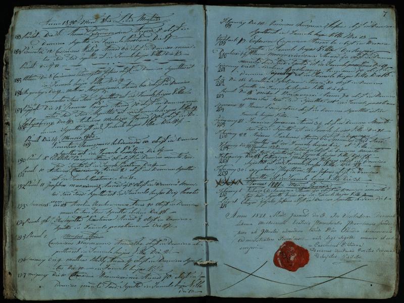 Pasvalio Romos katalikų parapijos bažnyčios 1819–1827 metų mirties metrikų knyga