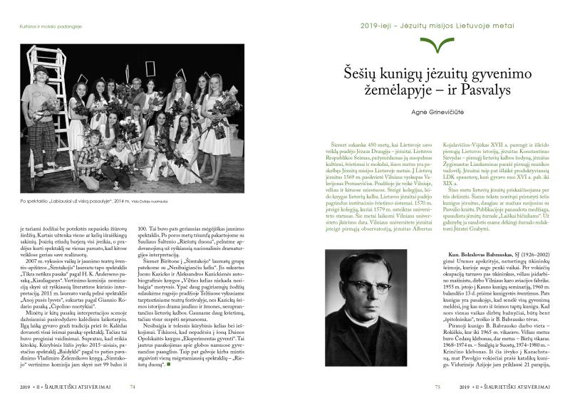 Šiaurietiški atsivėrimai : Pasvalio krašto istorijos ir kultūros žurnalas 2019, nr. 2 (47)