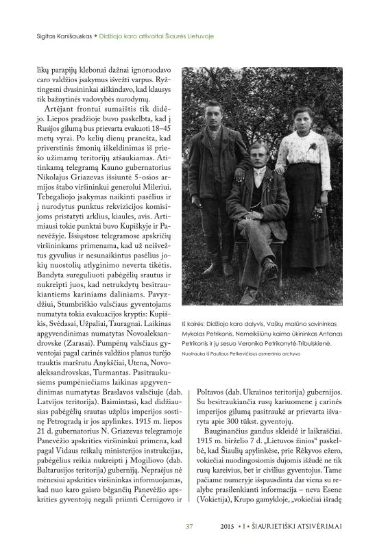 Šiaurietiški atsivėrimai : Pasvalio krašto istorijos ir kultūros žurnalas 2015, nr. 1 (38)