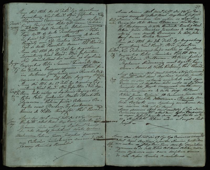 Pušaloto Romos katalikų parapijos bažnyčios 1814–1822 metų krikšto metrikų knyga