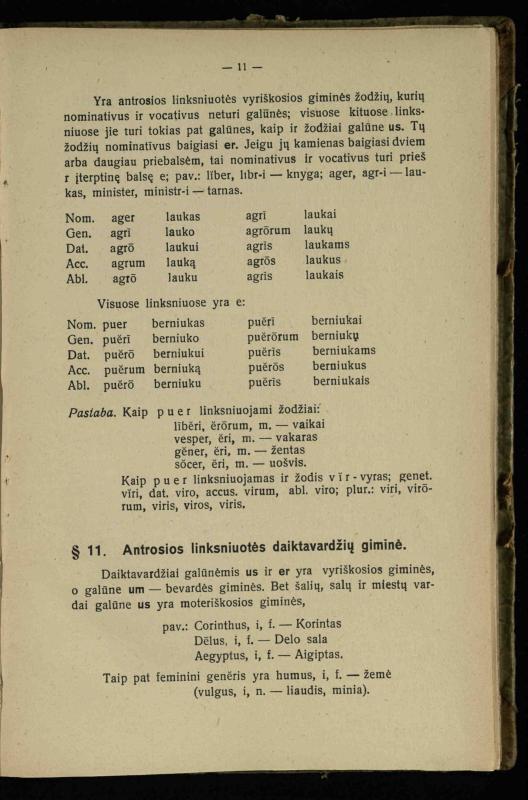 Lotynų kalbos etimologija ir pirmieji sintaksės dalykai: vidurinėms mokykloms vadovėlis (3-sios ir 4-sios kl. kursas) / K. Kliuksinas. – Kaunas: kooperacijos sąjungos „Spaudos fondo“ leidinys, 1932. – 131, [4] p.