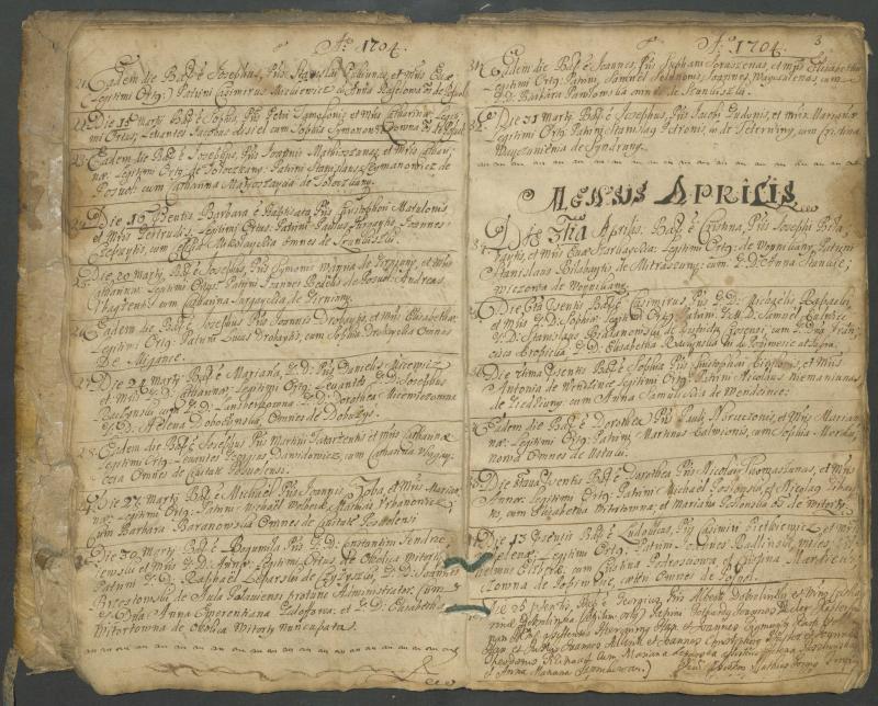 Pasvalio Romos katalikų parapijos bažnyčios 1703–1718 metų krikšto metrikų knyga