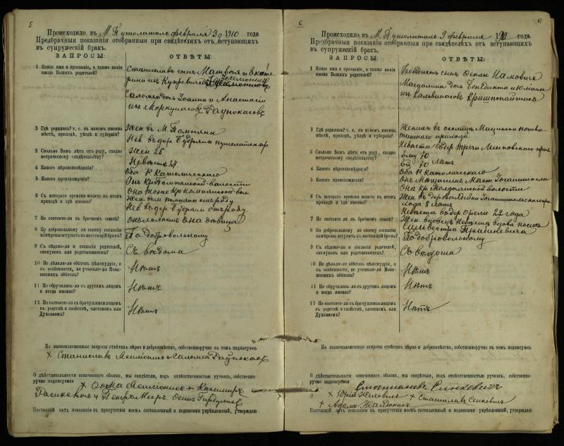 Pušaloto Romos katalikų parapijos bažnyčios 1904–1917 metų priešjungtuvinės apklausos knyga
