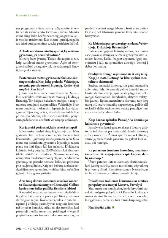 Šiaurietiški atsivėrimai : Pasvalio krašto istorijos ir kultūros žurnalas 2015, nr. 2 (39)