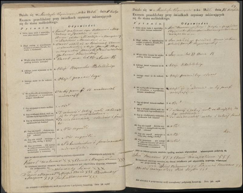 Krinčino Romos katalikų parapijos bažnyčios 1853–1862 metų priešjungtuvinės apklausos knyga