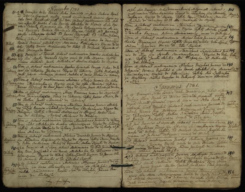 Pasvalio Romos katalikų parapijos bažnyčios 1776–1793 metų jungtuvių metrikų knyga