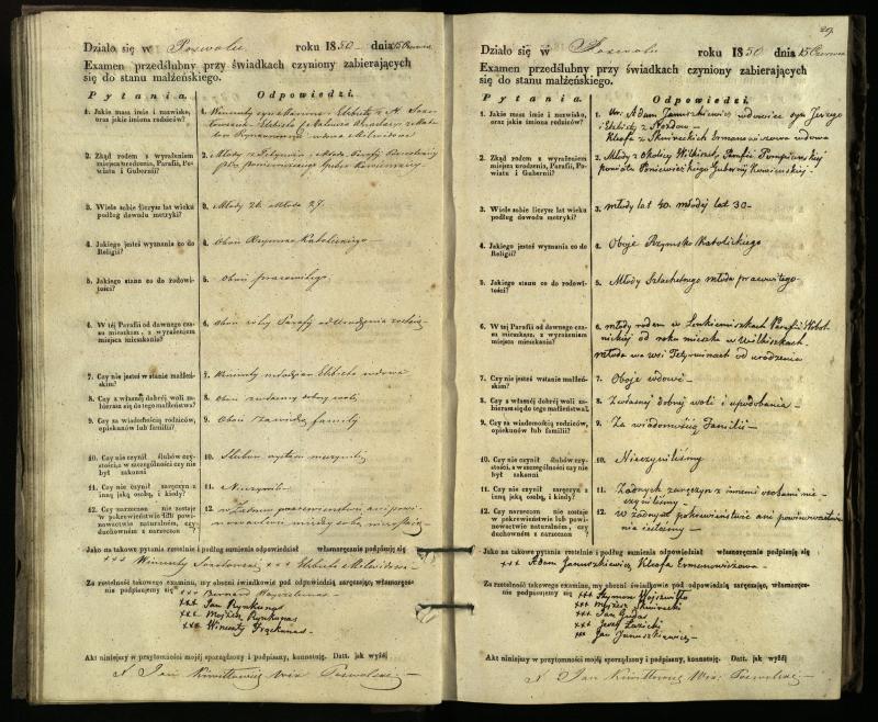 Pasvalio Romos katalikų parapijos bažnyčios 1849–1859 metų priešjungtuvinės apklausos knyga