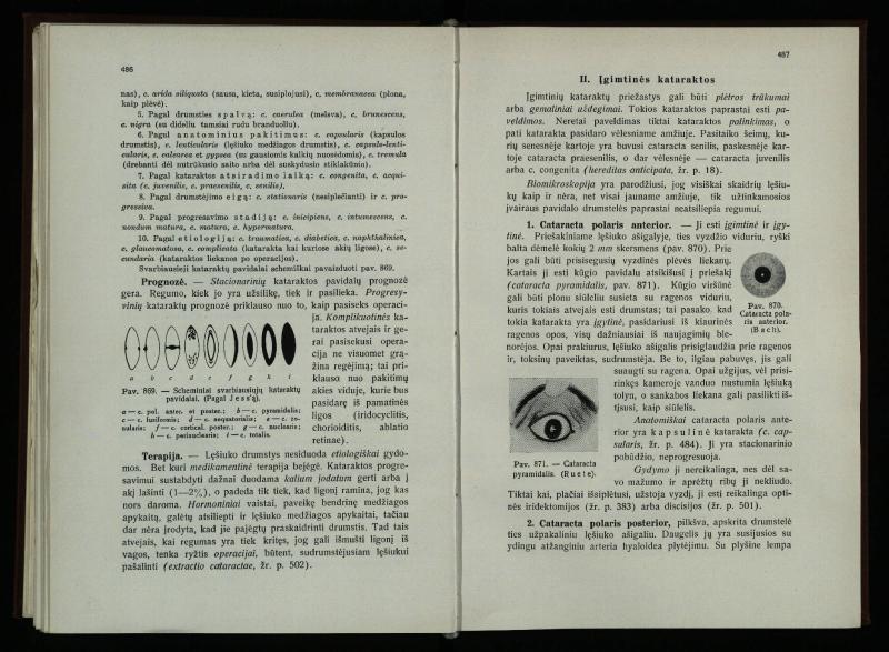 Akių ligų vadovas / Petras Avižonis. – Kaunas: Medicinos fakultetao leidinys, 1940. – VIII, 841, [2] p., 18 iliustr. lap.